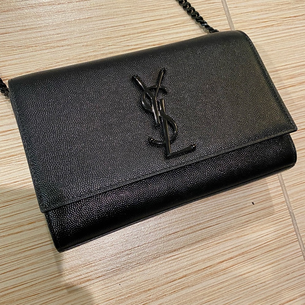 YSL Saint Laurent Pebbled Leather Purse - Picture 3 of 14